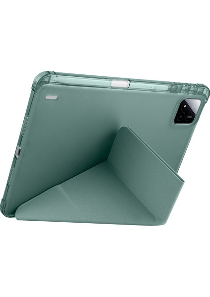 Xiaomi Pad 7 Pro / Pad 7 Kılıf Katlanır Kalem Bölmeli Silikon Standlı Uyku Modlu Akıllı Kapak indirimleri