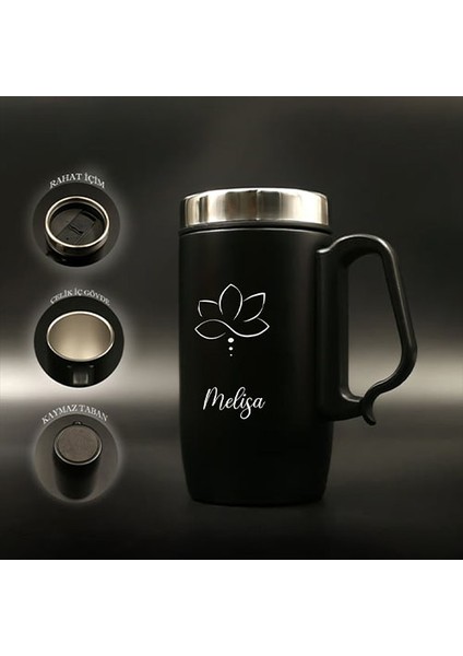 Kişiye Özel Retro Stil 240ML Vakumlu Isı Korumalı Çiçek Baskılı Termos Kupa modelleri