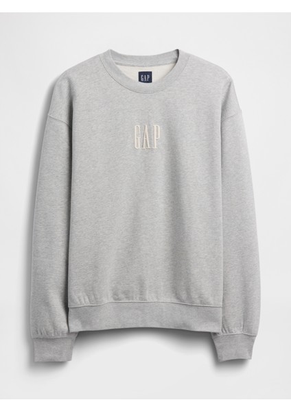 Erkek Gri Heavyweight Oversized Logo Sweatshirt fiyatları
