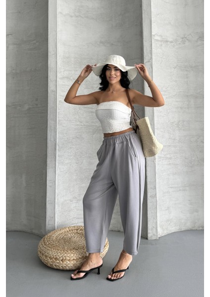 Everyday Comfort Modal Kumaş Yüksek Bel Rahat Pantolon