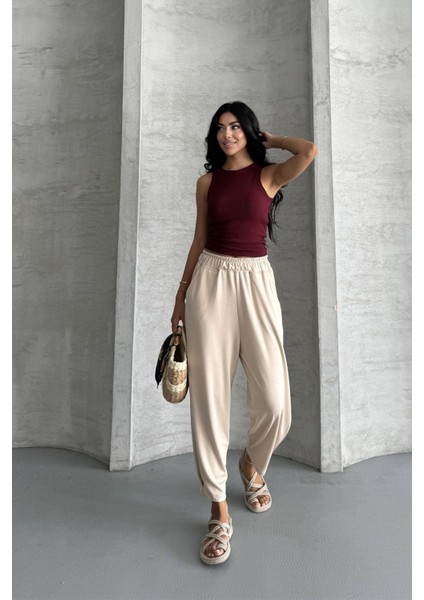 Everyday Comfort Modal Kumaş Yüksek Bel Rahat Pantolon modelleri