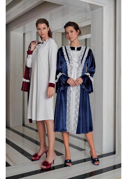 228 Kadife Gecelik Sabahlık