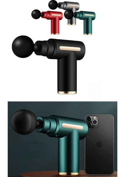 4 Masaj Başlıklı 6 Seviyeli 3800RPM Type-C Taşınabilir Profesyonel Mini Masaj Tabancası