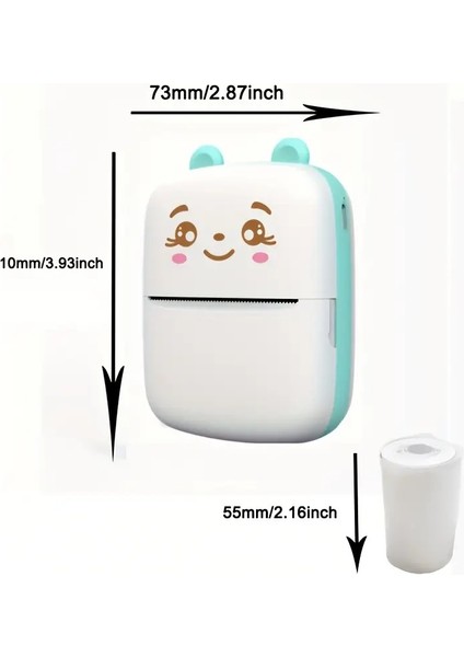 Mini Taşınabilir Kablosuz Termal Yazıcı – 200DPI – Android & Ios Uyumlu – Fotoğraf, Etiket, Not Baskı – Mürekkepsiz modelleri