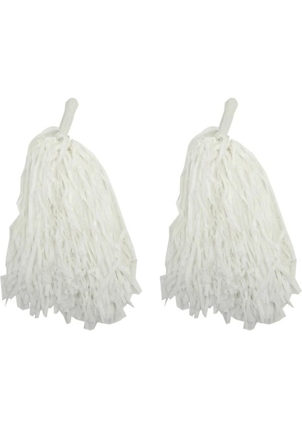 Bfs 1 Çift ( 2 Adet ) Beyaz Renk 23 Nisan Gösteri Ponponu