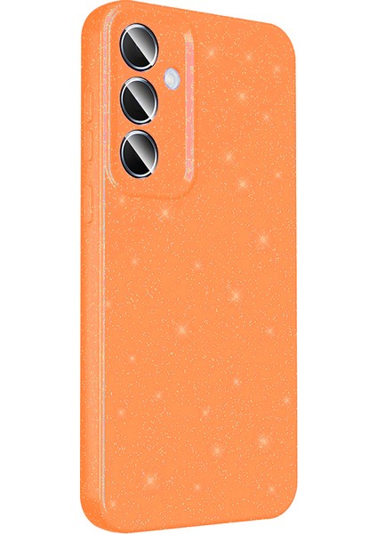 Galaxy A15 Kılıf Kamera Korumalı Simli Lüks Zore Koton Kapak - Beyaz