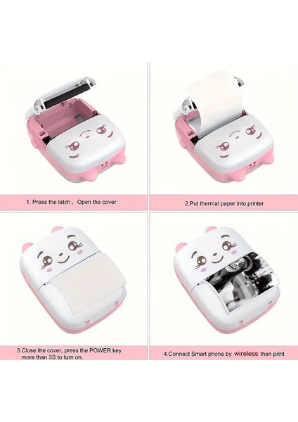 Mini Taşınabilir Kablosuz Termal Yazıcı – 200DPI – Android & Ios Uyumlu – Fotoğraf, Etiket, Not Baskı – Mürekkepsiz modelleri