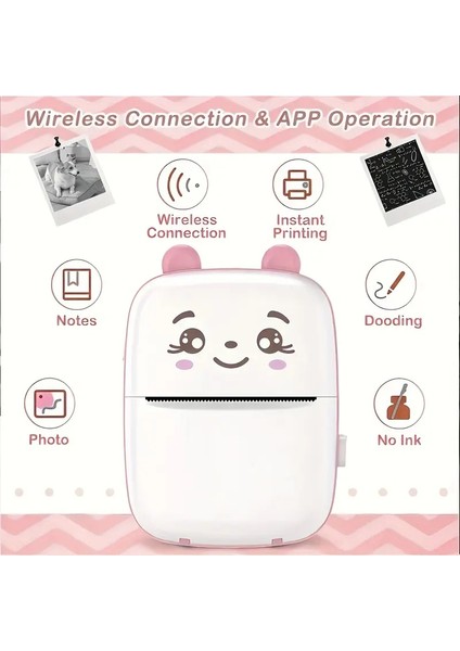 Mini Taşınabilir Kablosuz Termal Yazıcı – 200DPI – Android & Ios Uyumlu – Fotoğraf, Etiket, Not Baskı – Mürekkepsiz fırsatları