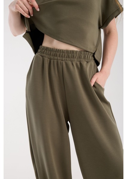 Crop Şalvar Alt-Üst Takım