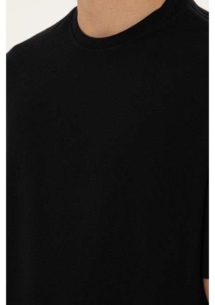 Erkek Siyah Tişört 50294216-VR046