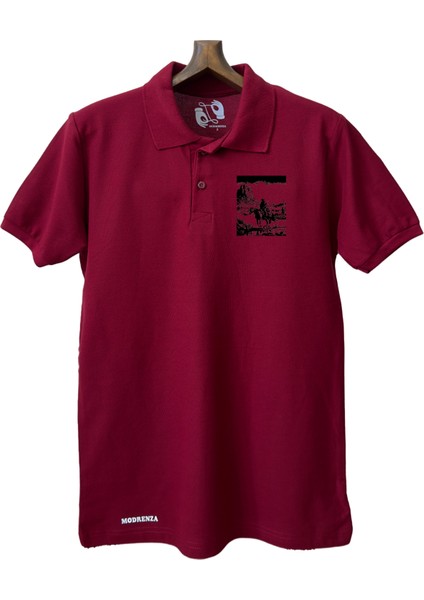 Bordo Lacoste Tasarım Polo Yaka