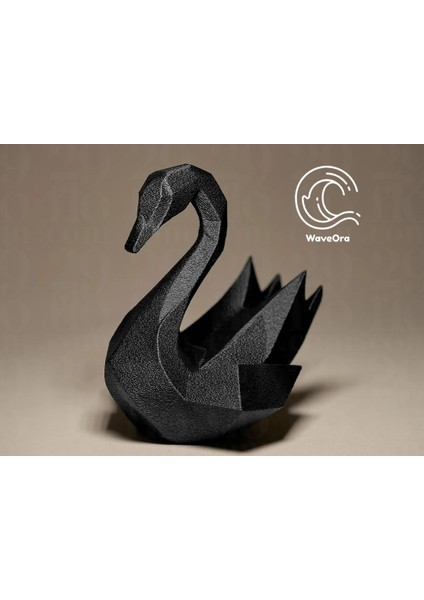 Noir Kuğu – Geometrik Minimal Siyah Kuğu Biblo