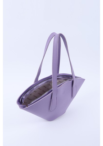 Lila SHK124 Suni Deri, Astarlı, Fermuarlı,tek Bölmeli El, Kol ve Omuz Çantası indirimleri