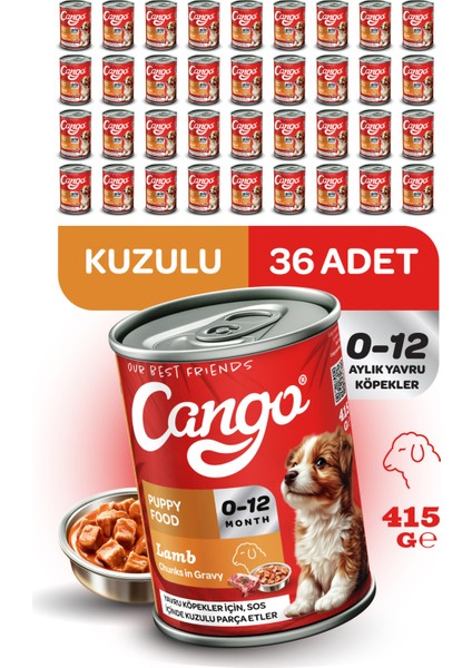 Yavru Yaş Köpek Maması Kuzu Etli 415GR 36LI