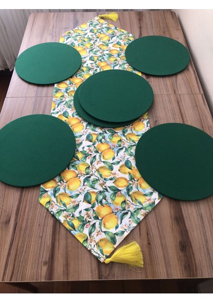 Vintage Limonlar Desenli Runner & Supla modelleri