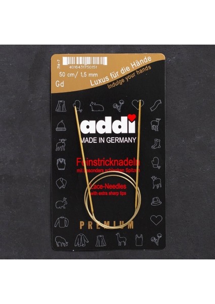 Addi 1,5mm 50CM Misinalı Şiş - 714-7