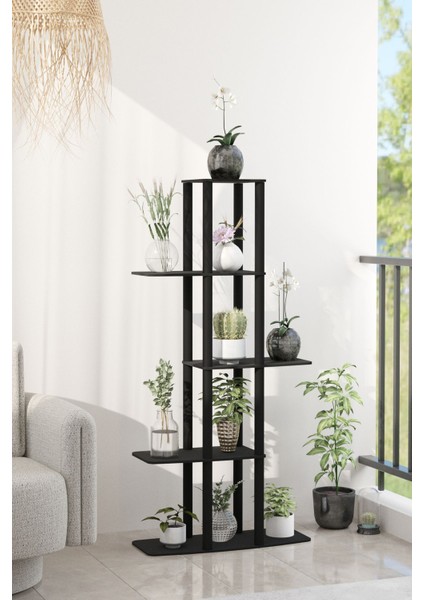 Gardenya Çok Katlı Çiçeklik Saksılık Siyah fiyatları