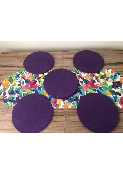 Sulu Boya Renli Yaprak Desenli Runner & Supla fiyatları