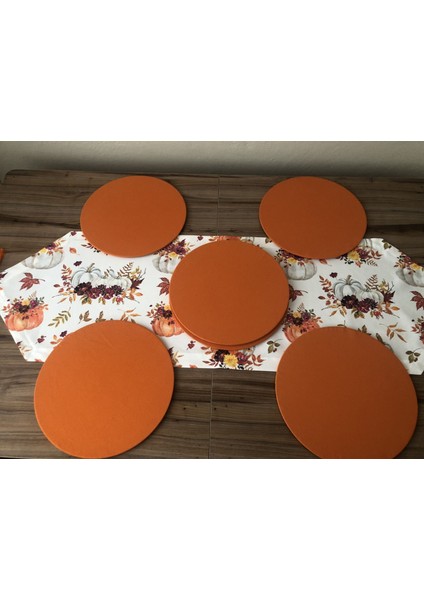 Çiçekli Balkabağı Desenli Runner & Supla fiyatları