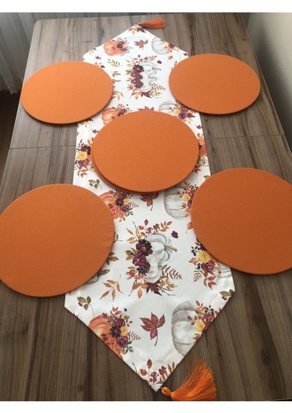 Çiçekli Balkabağı Desenli Runner & Supla modelleri