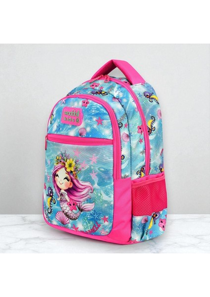 Lisanslı Deniz Kızı Desenli Ilkokul Sırt Çantası, Beslenme Çantası ve 2 Cepli Kalemlik Seti modelleri