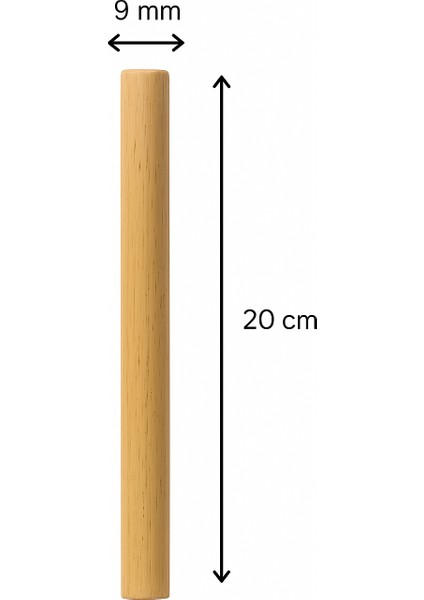 Doğal Bambu Pipet 20 cm 25 Adet