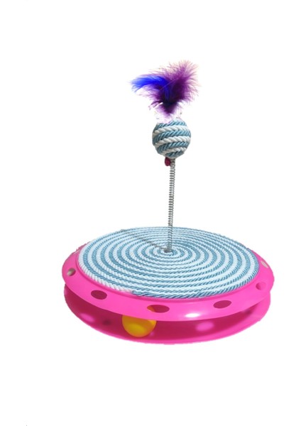 Tineke Tek Katlı Eğlenceli Kedi Oyuncağı ve Tırmalama ( Turkuaz ve Beyaz ) modelleri