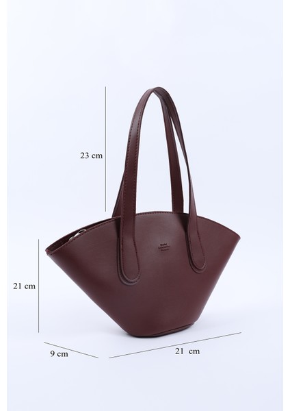 Bordo SHK124 Suni Deri, Astarlı, Fermuarlı,tek Bölmeli El, Kol ve Omuz Çantası fiyatları