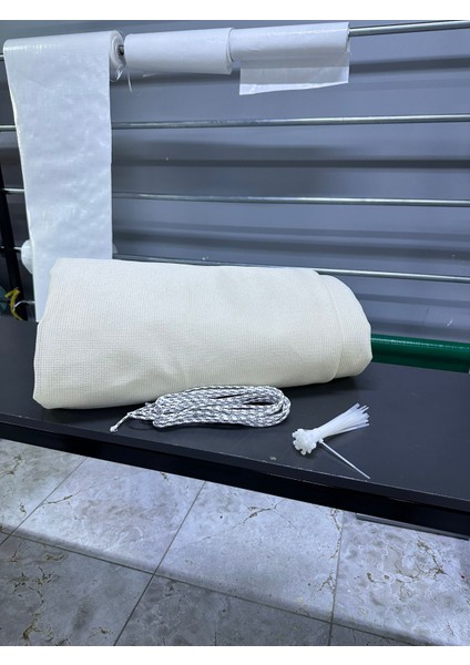 Bej %95 Gölgelik File 2x5 m – Balkon, Bahçe, Veranda, Teras ve Kamelya Güneşlik Örtüsü