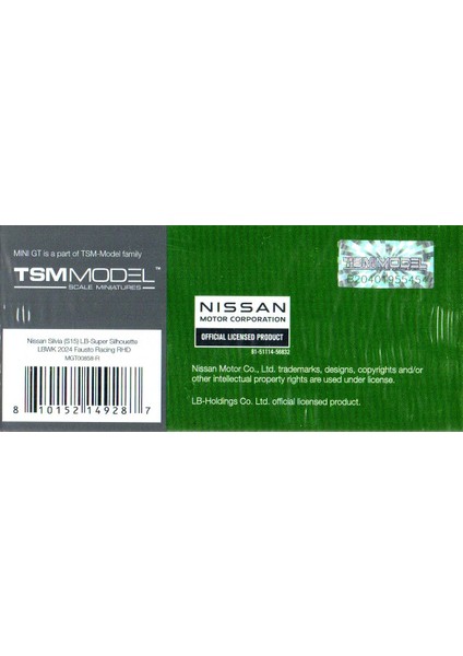 Mini Gt 1/64 Nissan Lb-Super Silhouette S15 Silvia Lbwk 2024 Fausto Racing