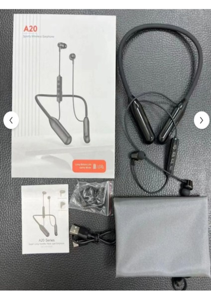 A20 Boyun Askılı Oyun Moodlu Pubg Bluetooth Kulaklık 200 Saat Şarj Kapasiteli 1000 Mah