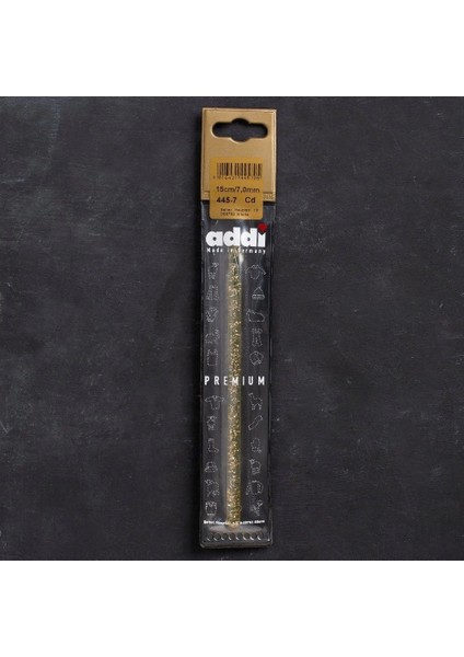 Addi Champagner 7mm 15CM Plastik Simli Yün Tığ - 4