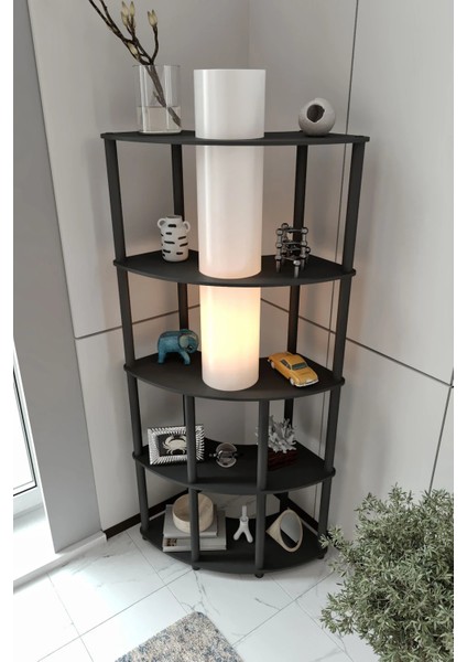 Conrad Dekoratif Raflı Lambader Siyah modelleri