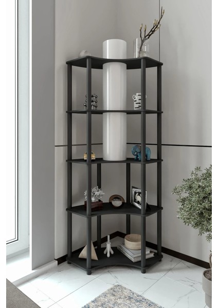 Conrad Dekoratif Raflı Lambader Siyah fırsatları