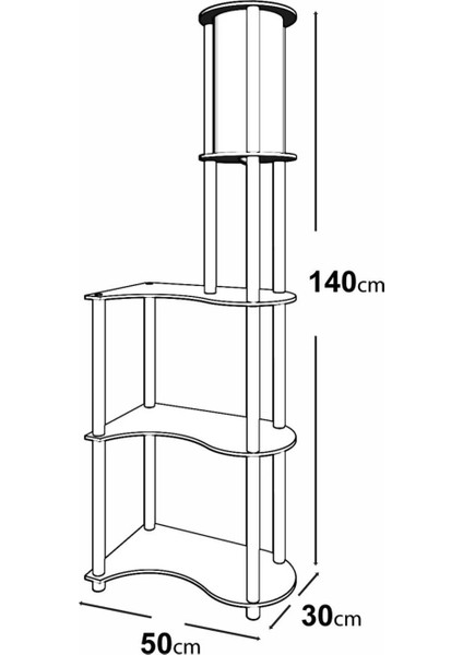 Estilo Dekoratif Raflı Lambader Ceviz fırsatları