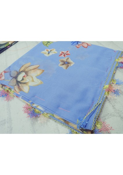 ve Reyhan %100 Pamuk Yazma Üzerine Tamamı El Işi Dört Tarafı Oyalı Yazma, Eşarp, Mevlit Örtüsü 100 x 100CM fiyatları