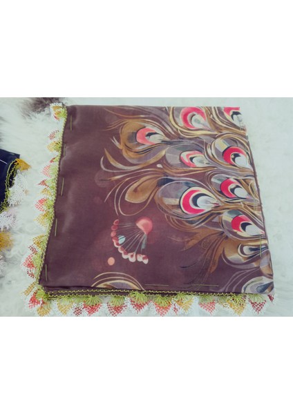 ve Reyhan %100 Pamuk Yazma Üzerine Tamamı El Işi Dört Tarafı Oyalı Yazma, Eşarp, Mevlit Örtüsü 100 x 100CM modelleri