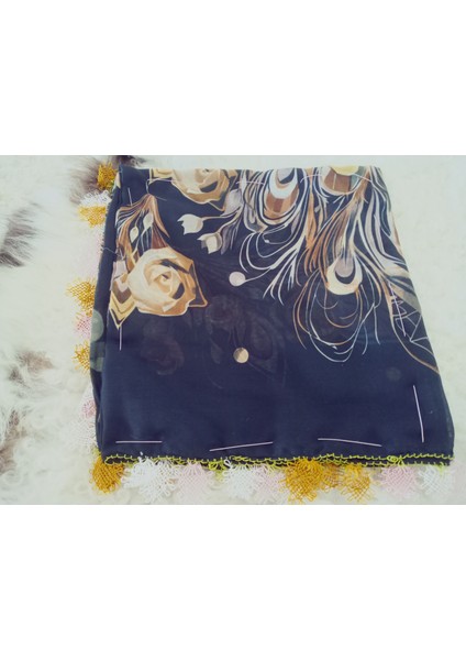 ve Reyhan %100 Pamuk Yazma Üzerine Tamamı El Işi Dört Tarafı Oyalı Yazma, Eşarp, Mevlit Örtüsü 100 x 100CM fırsatları