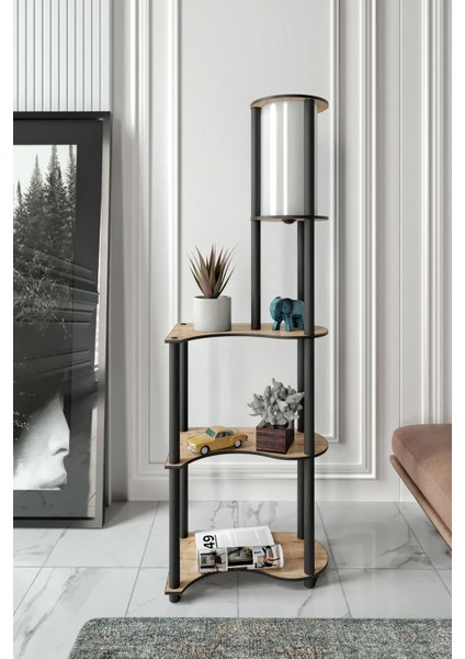 Estilo Dekoratif Raflı Lambader Meşe fiyatları