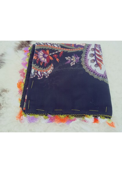 ve Reyhan %100 Pamuk Yazma Üzerine Tamamı El Işi Dört Tarafı Oyalı Yazma, Eşarp, Mevlit Örtüsü 100 x 100CM fiyatları