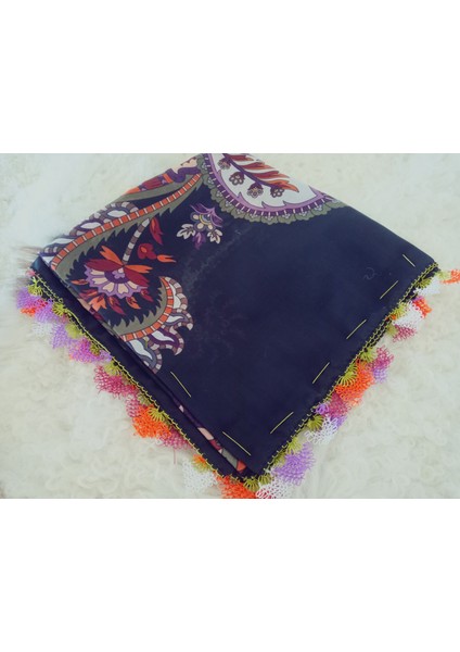 ve Reyhan %100 Pamuk Yazma Üzerine Tamamı El Işi Dört Tarafı Oyalı Yazma, Eşarp, Mevlit Örtüsü 100 x 100CM modelleri