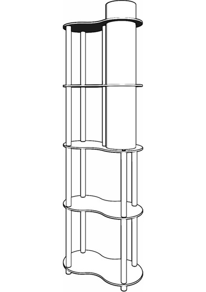Sperenza Dekoratif Raflı Lambader Ceviz indirimleri
