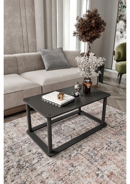 Hole Dikdörtgen Orta Sehpa Siyah