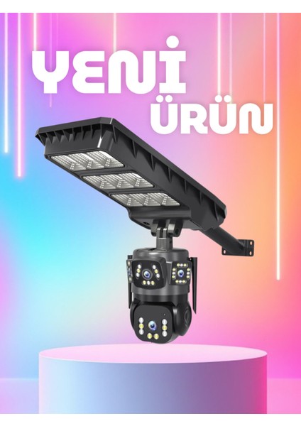 Sokak Lambalı Çift Kameralı 4g Solar Kamera Aov 7/24 Kayıt indirimleri