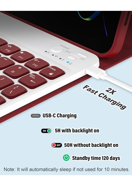 Ipad 11 A16 2025 / 10. Nesil 10.9 Klavyeli Kılıf Bluetooth Kalem Bölmeli Koruyucu (Türkçe Klavye) fiyatları