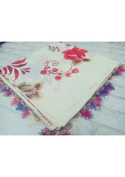 ve Reyhan %100 Pamuk Yazma Üzerine Tamamı El Işi Dört Tarafı Oyalı Yazma, Eşarp, Mevlit Örtüsü 100 x 100CM fiyatları