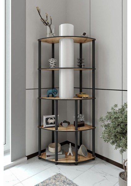 Conrad Çift Yön Kullanım Raflı Köşe Lambader Meşe fiyatları