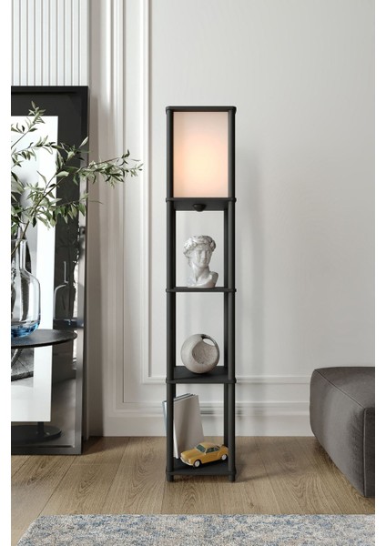 Sakura Raflı Lambader Siyah, 1. Sınıf Mdf ve Pvc Başlık fiyatları