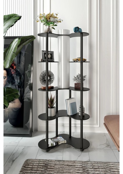 Mariposa Dekoratif Raflı Lambader Siyah modelleri