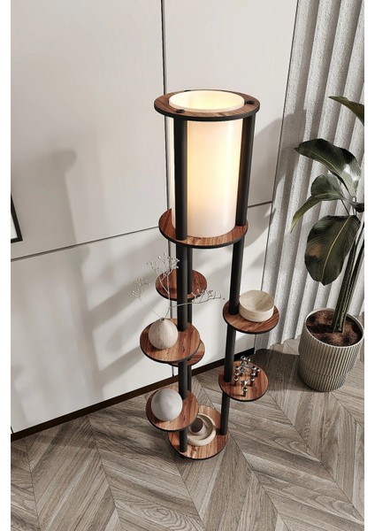 Volante Raflı Lambader Ceviz modelleri